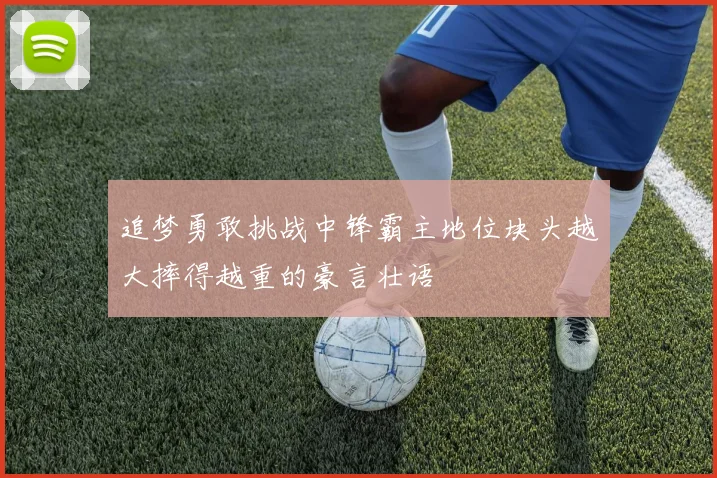 追梦勇敢挑战中锋霸主地位块头越大摔得越重的豪言壮语